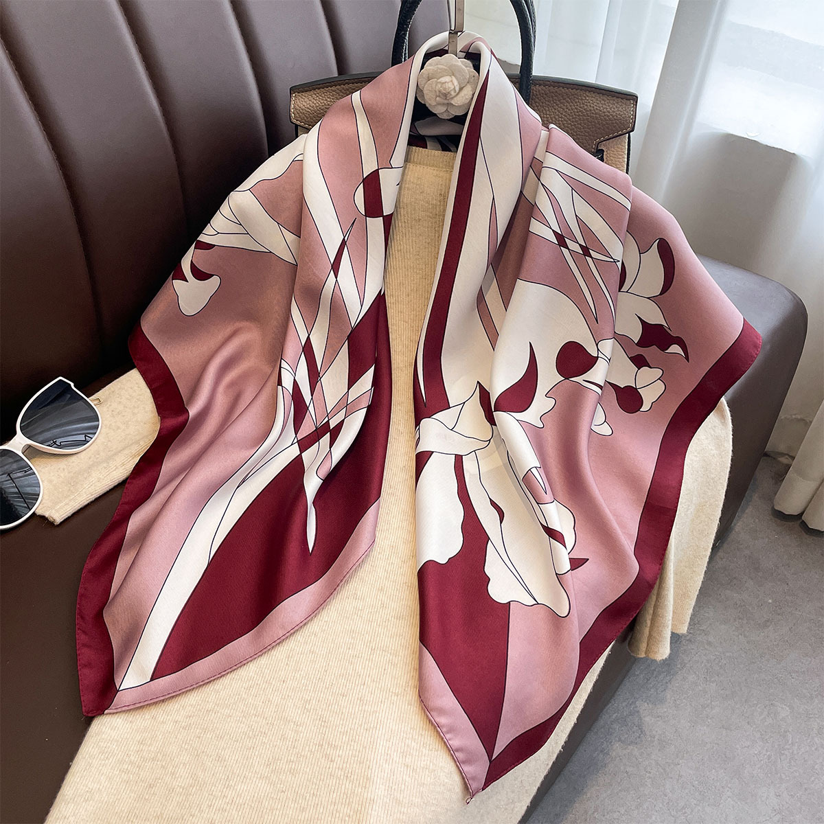 Scarf Silk Square - Luxury 90*90Cm Square Scarf Twill Silk