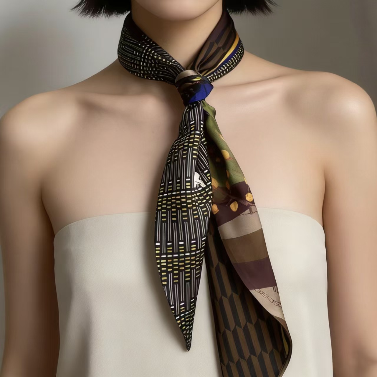 Luxury Print Long Hair Ribbon  - Head Wrap Turban ulasan dan harga