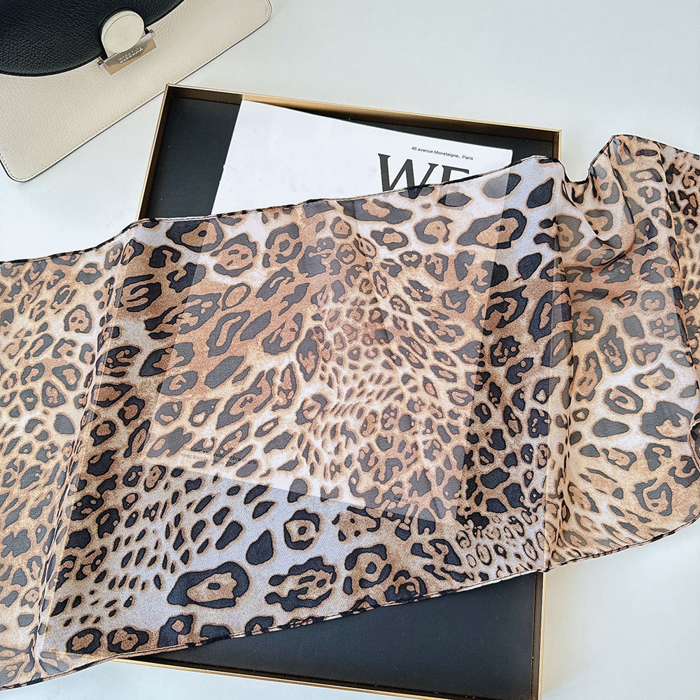 Leopard Small Long Silk Scarf  - Silk Tie Striped ulasan dan harga