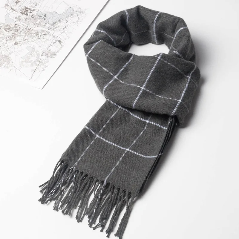 2023 New Winter Men Scarf Keep - Muffler Men Wool ulasan dan harga