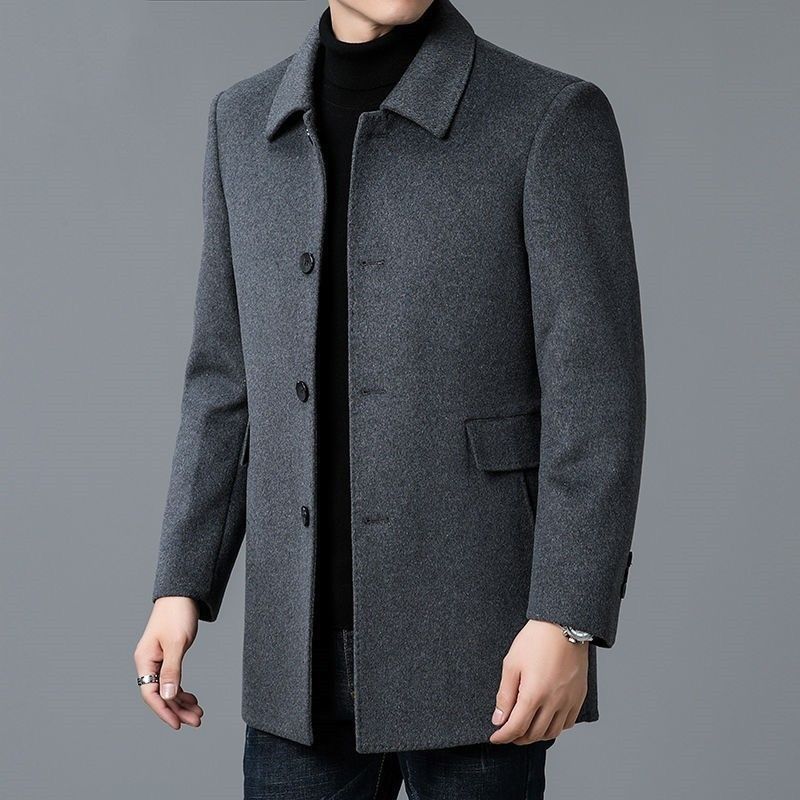 Wool Blend Coat White Mans Sha - Muffler Men Wool ulasan dan harga