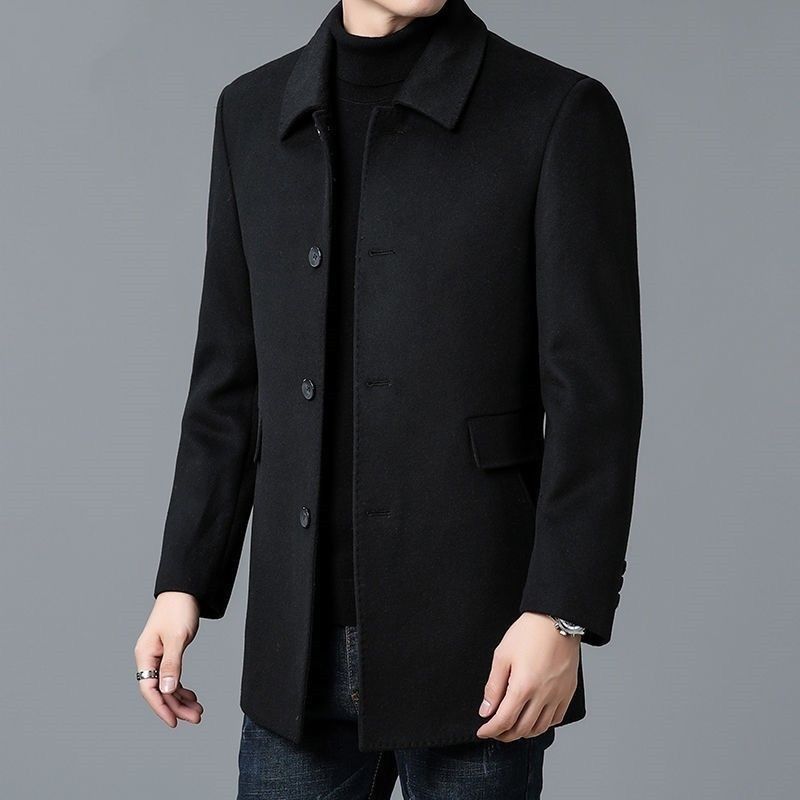 Wool Blend Coat White Mans Sha - Muffler Men Wool ulasan dan harga
