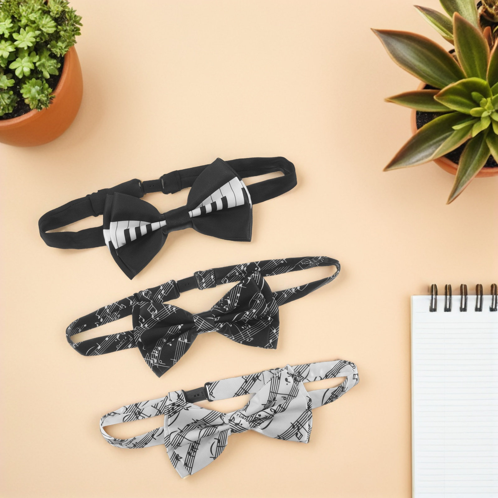 3pcs Piano Theme Bow Tie Pre-T - Bow Tie Pre Tied ulasan dan harga