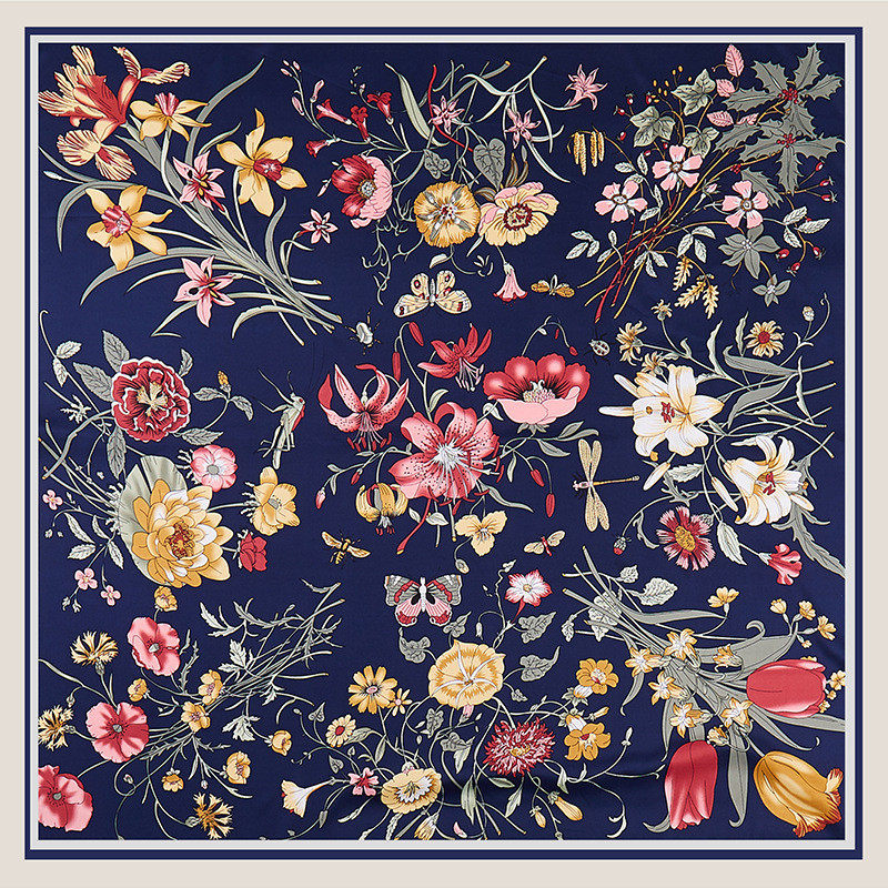 POBING Twill Silk Scarf Women  - Scarf Silk Square ulasan dan harga
