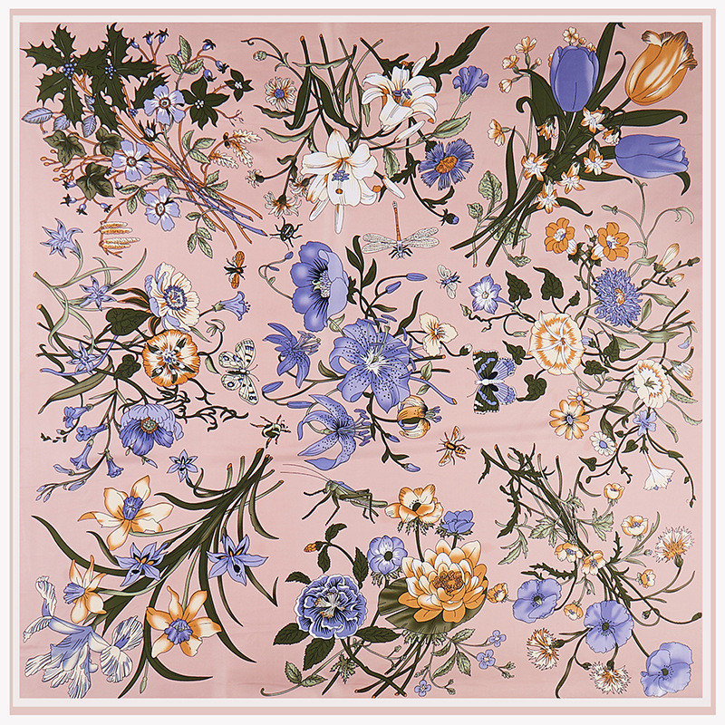 POBING Twill Silk Scarf Women  - Scarf Silk Square ulasan dan harga