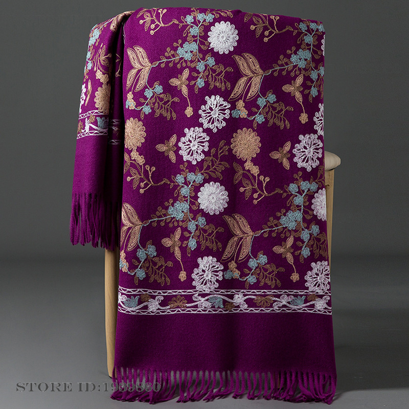 Women's Cashmere Pashmina Scar - Woven Scarf Blanket ulasan dan harga