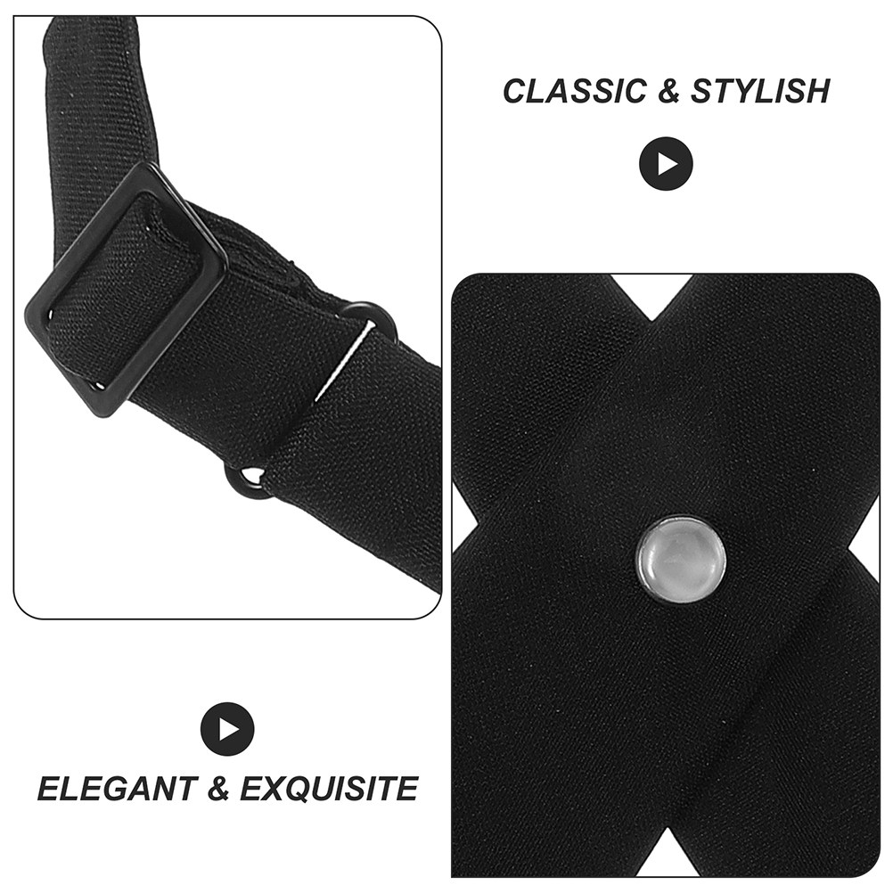 2Pcs Black Cross Bow Tie for W - Bow Tie Pre Tied ulasan dan harga