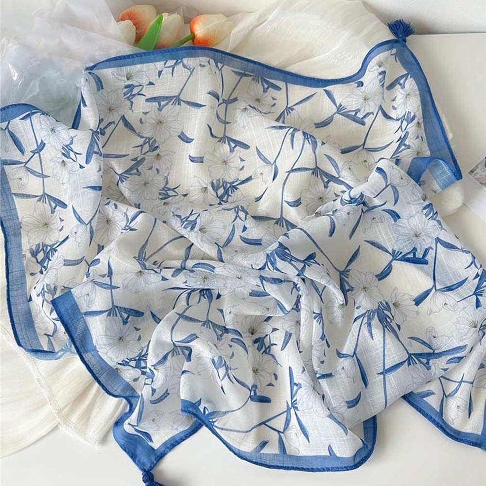 Neck Wrap Cotton-Linen Square  - Bandana Cotton ulasan dan harga