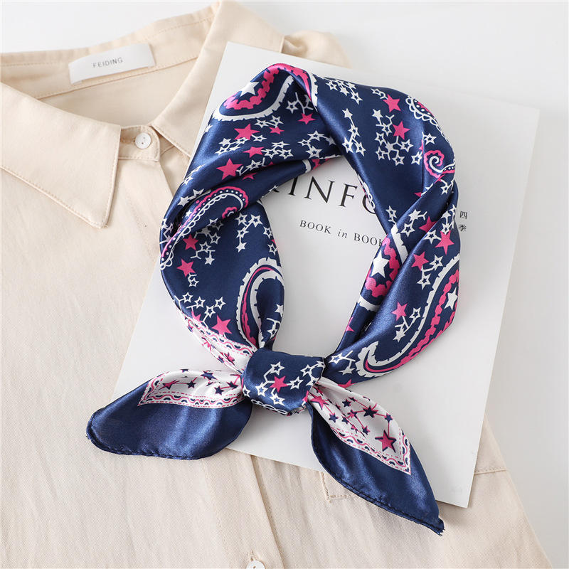 60cm Luxury Square Silk Scarf  - Scarf Silk Square ulasan dan harga