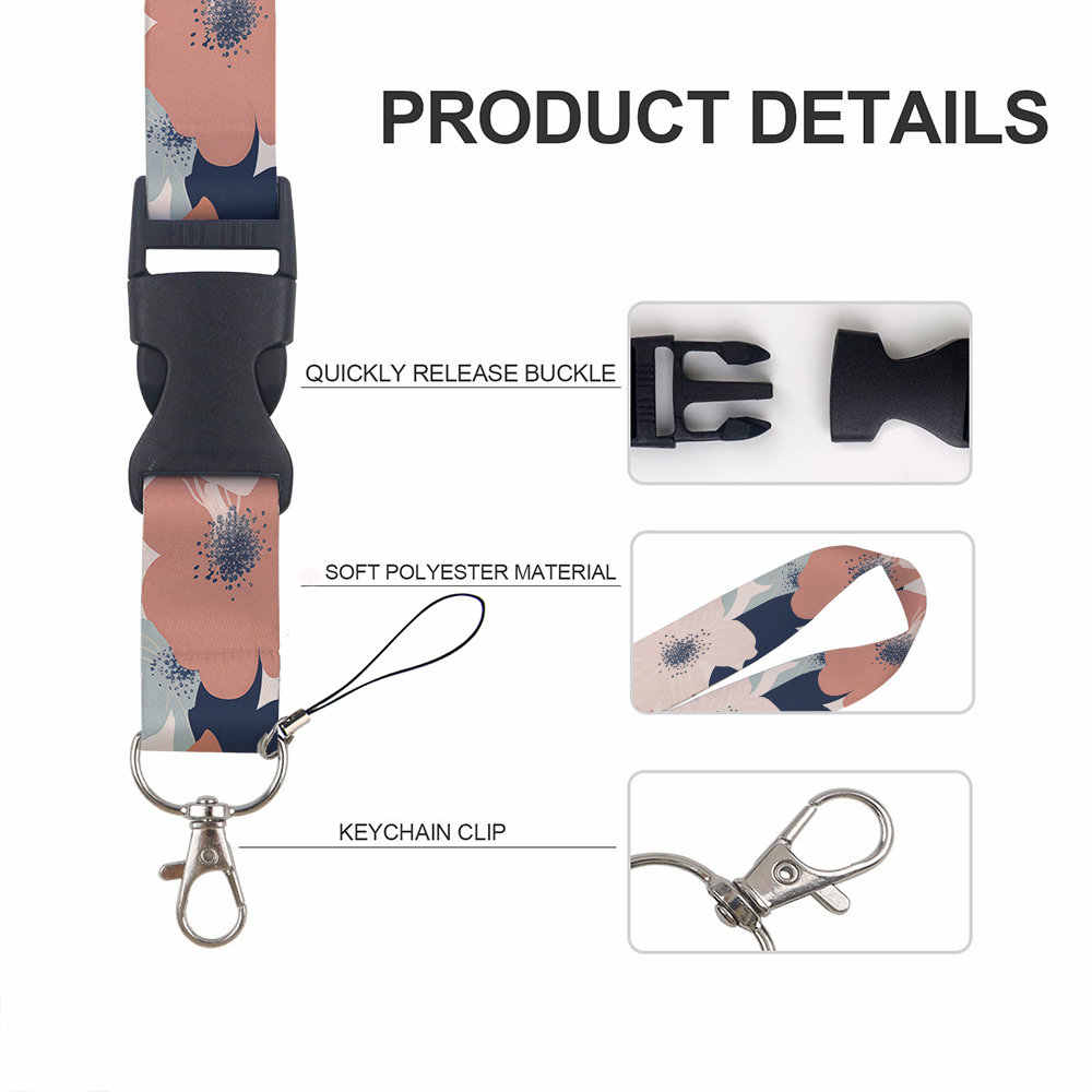 Small animals inside flowers P - Lanyard Badge Holder ulasan dan harga