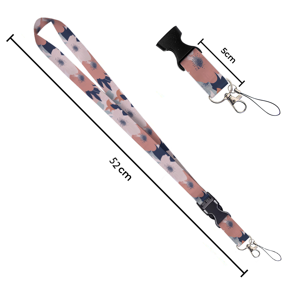 Small animals inside flowers P - Lanyard Badge Holder ulasan dan harga