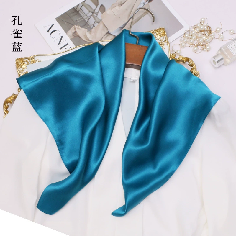 Spring & Summer Solid Color Mu - Silk Neck Scarf ulasan dan harga